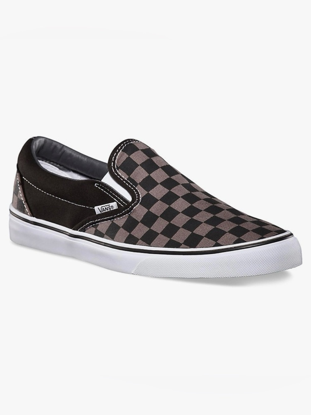 Vans Checkerboard Slip-On Loafer in Black and Pewter